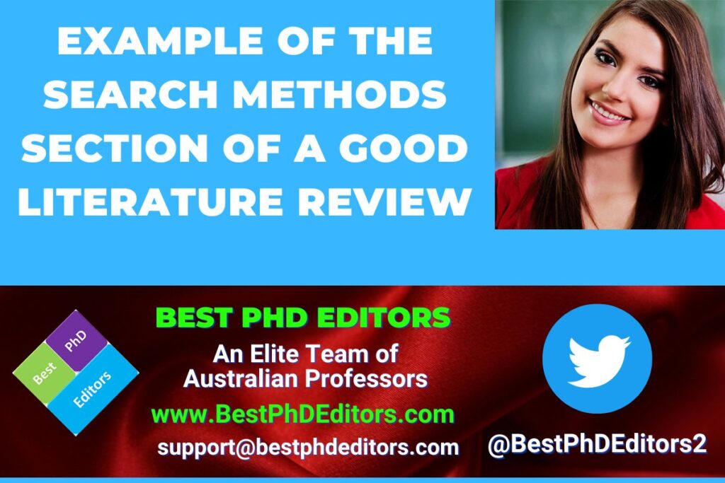 Search Methods Section of Literature Review